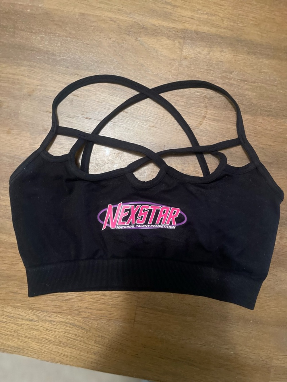Urban Dancewear Nexstar Dance Competition Strappy Sports Bra OSFM Black